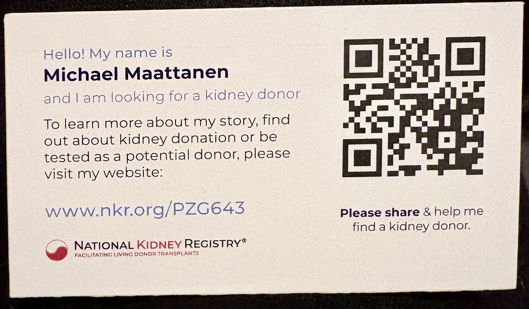 Hi, I’m Michael Maattanen and I need a kidney donor. Learn more, get tested, or share my story at: www.nkr.org/PZG643
Please help spread the word!
#KidneyDonor #ShareYourSpare #KidneyTransplant #ESKD #OrganDonation #LivingDonor #DisabilityAwareness