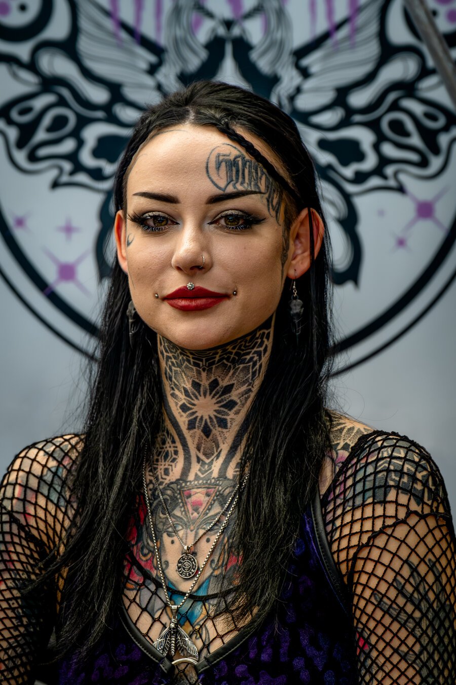 Portrait of a tattoo-artist at the Amsterdam Tattoo Convention 2023