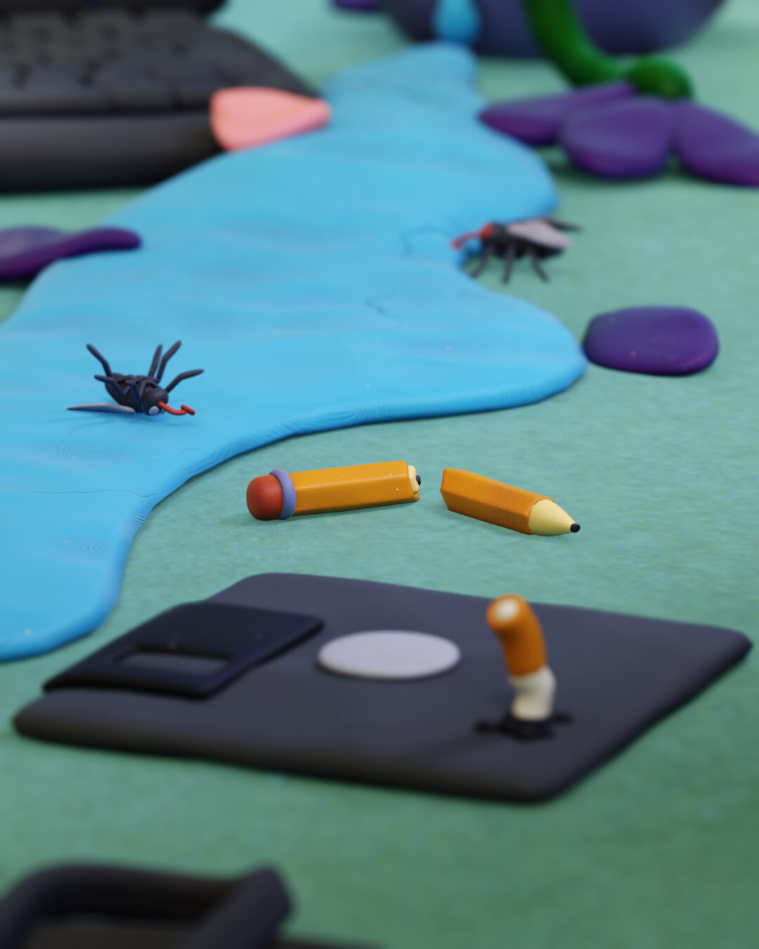 detail showing the floppy disk