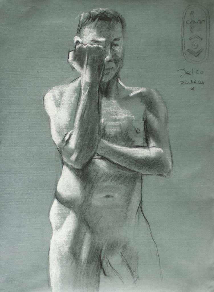 Live drawing session with Corné Akkers 22-10-2025. #livedrawing #nude #male
