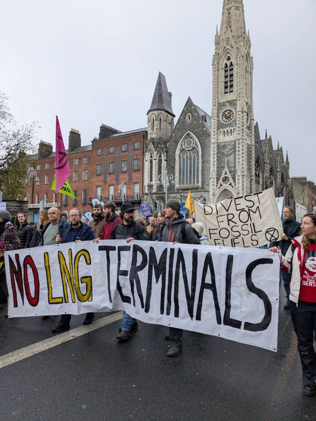 Protest - banner "No LNG terminals"