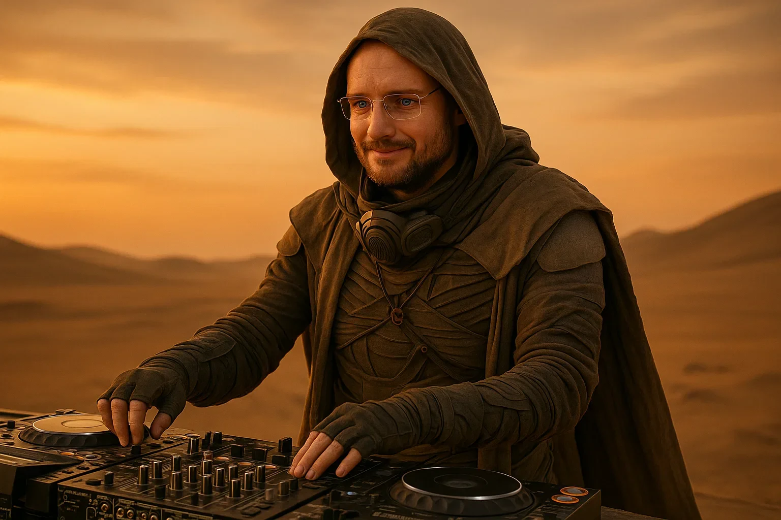 🎧 DJ of a Thousand Faces — A Photo Album of My Transformations (Created with AI)

This is me — in every one of these looks.
In this photo album, I transform into a DJ from different eras, cultures, and imaginary worlds. From a noble samurai to a fierce Viking, from a desert warrior in Dune style to a masked Anonymous rebel — each look isn't just a costume. It's a creative extension of myself, reimagined through the lens of artificial intelligence.

Every image is the result of blending my imagination with the power of generative AI. I experiment with visual identity, style, and cultural symbolism to show that music — like appearance — knows no boundaries.

This isn’t just a photo session. It’s my visual set. It’s a new way of self-expression.
This is me — like you’ve never seen before. And it was all created without a camera — in collaboration with a neural network.