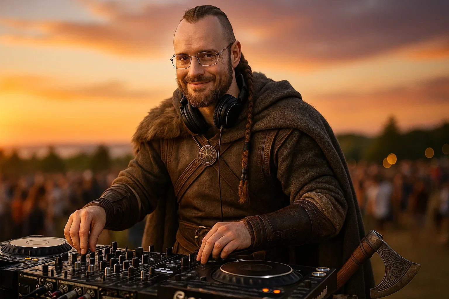 🎧 DJ of a Thousand Faces — A Photo Album of My Transformations (Created with AI)

This is me — in every one of these looks.
In this photo album, I transform into a DJ from different eras, cultures, and imaginary worlds. From a noble samurai to a fierce Viking, from a desert warrior in Dune style to a masked Anonymous rebel — each look isn't just a costume. It's a creative extension of myself, reimagined through the lens of artificial intelligence.

Every image is the result of blending my imagination with the power of generative AI. I experiment with visual identity, style, and cultural symbolism to show that music — like appearance — knows no boundaries.

This isn’t just a photo session. It’s my visual set. It’s a new way of self-expression.
This is me — like you’ve never seen before. And it was all created without a camera — in collaboration with a neural network.