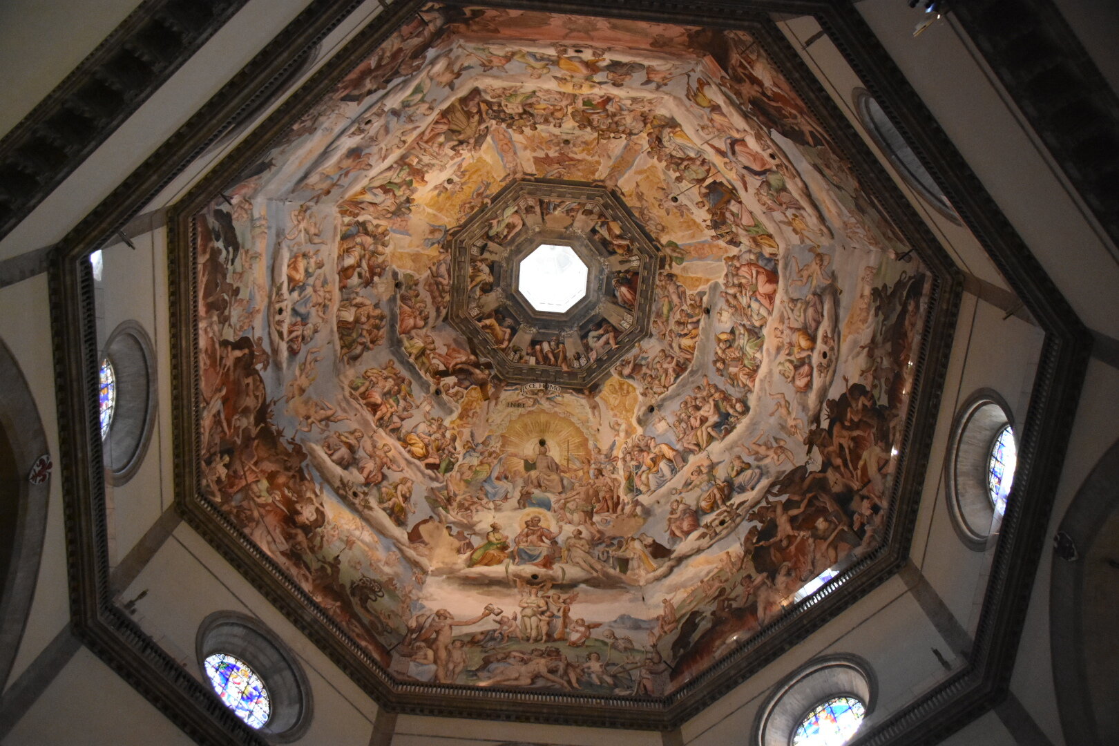 View of the Brunelleschi dom from inside the chatedral.