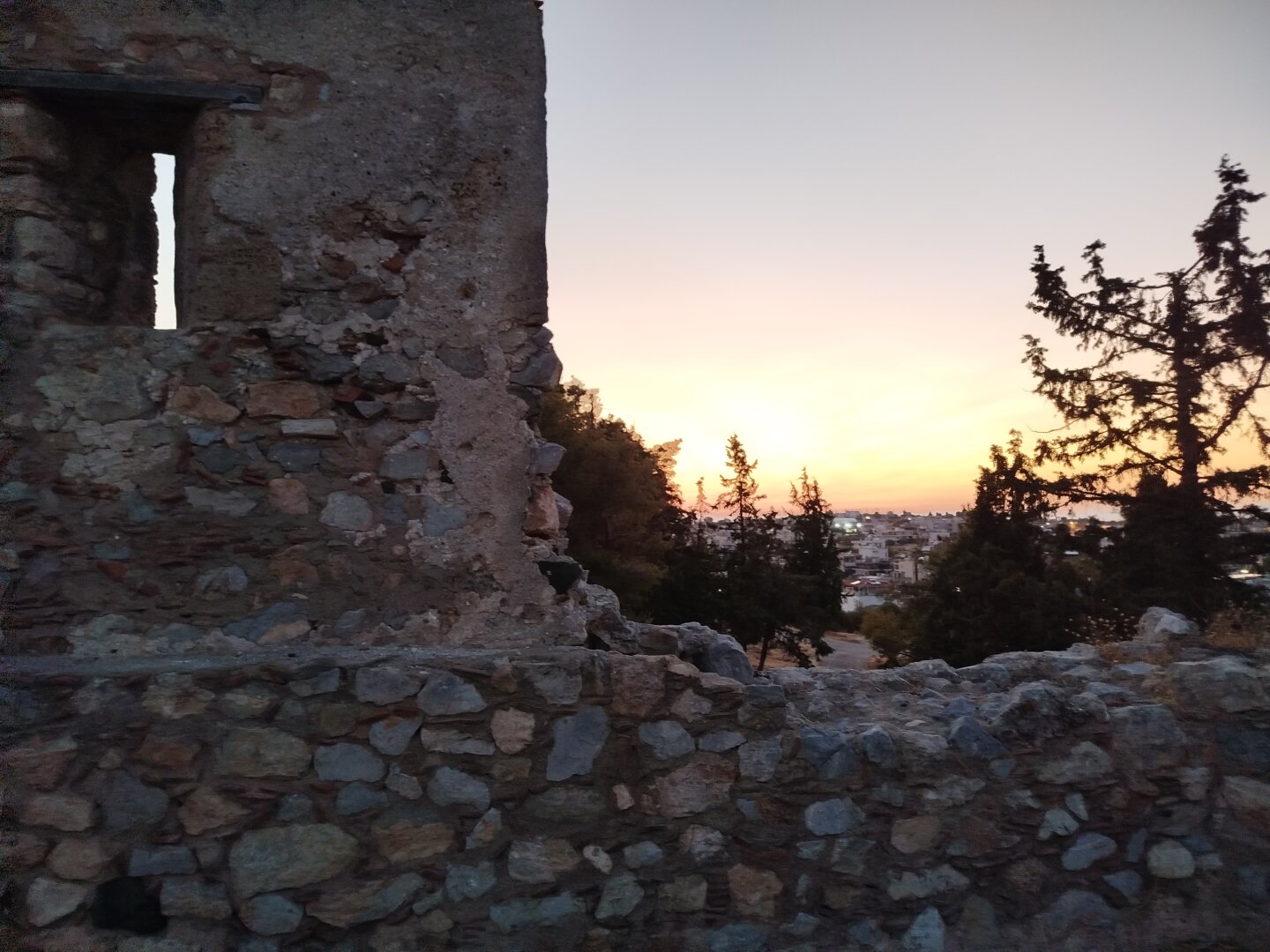 #sunset in Karababa #castle in #Chalkida #Greece