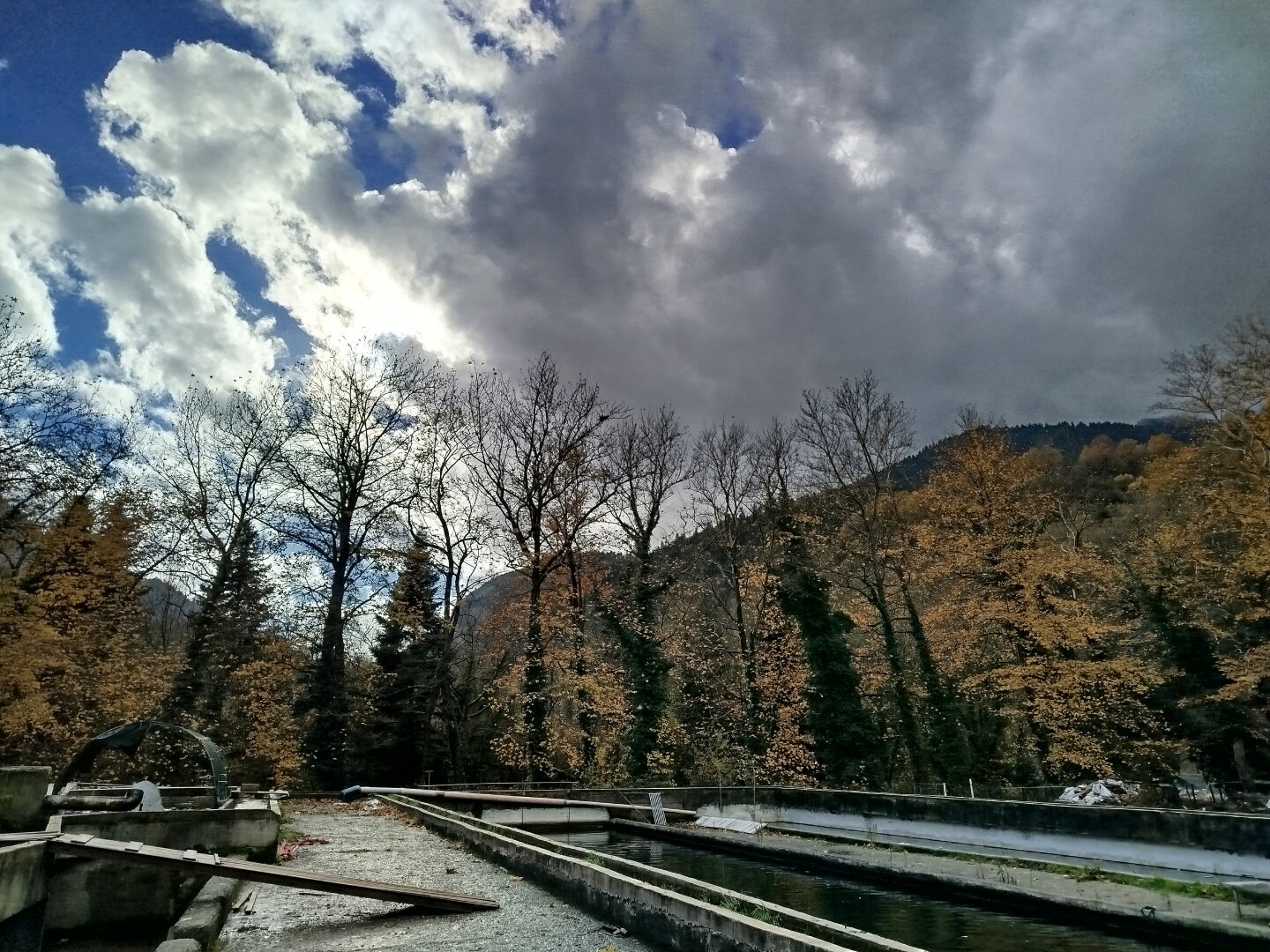 a #trout #farm, near #Karpenisi in central #Greece