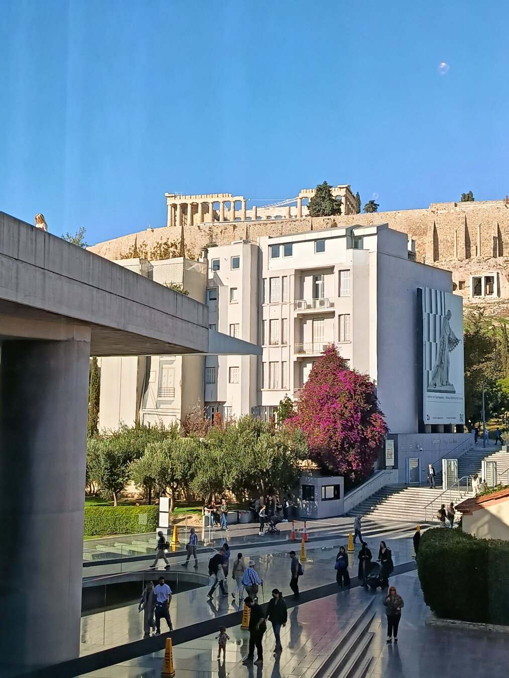 View from #Acropolis #Museum in #Athens #Greece. You can see the #Parthenon