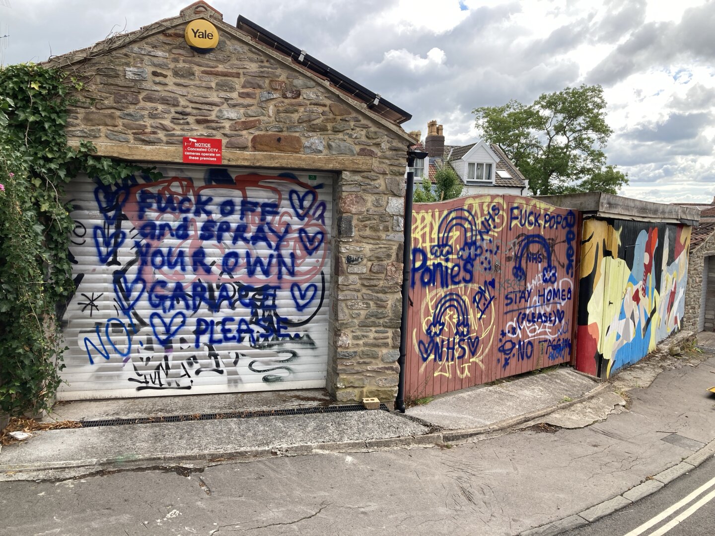 "Fuck off and spray your own garage, please"
"No"