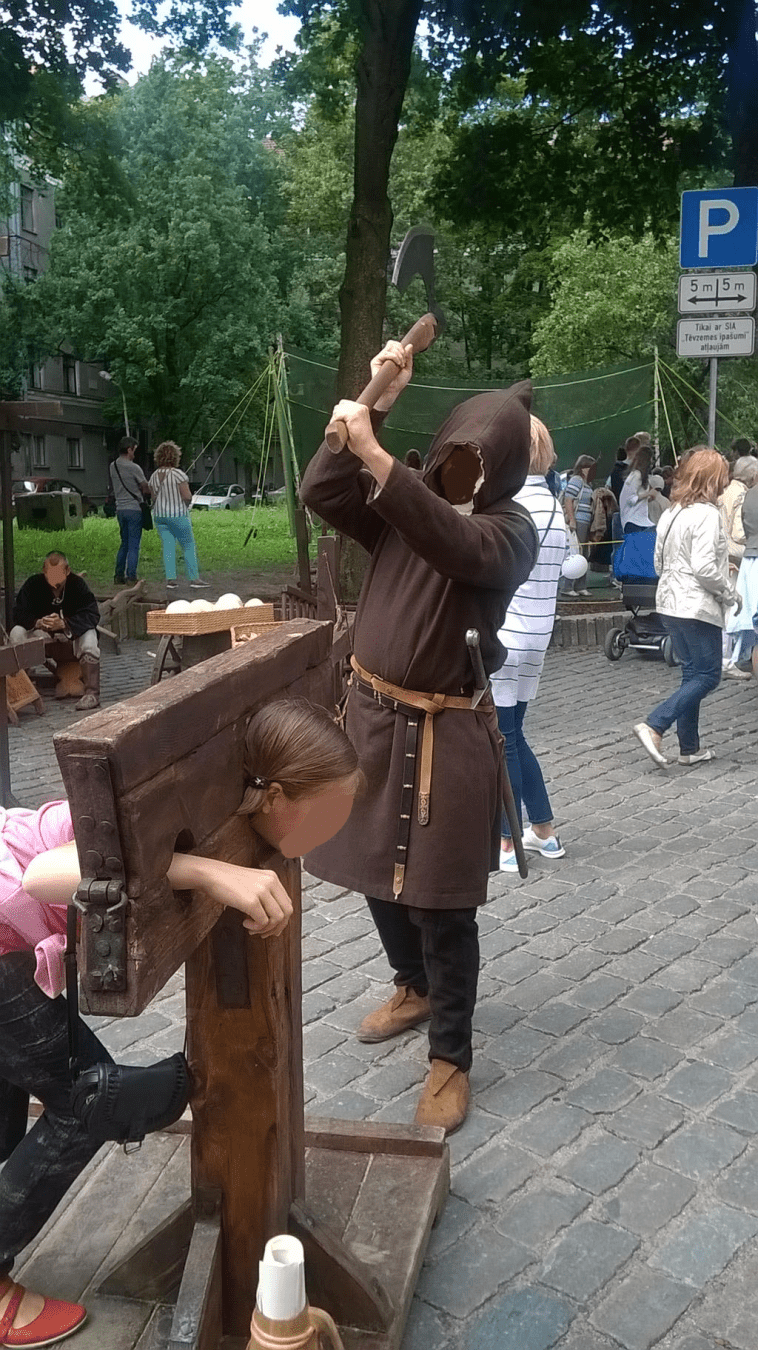 Another youth in the stocks and the axe is again raised