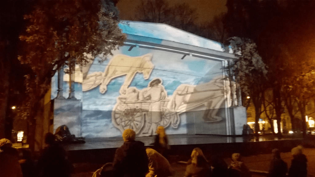 More cutouts of horses and wagons join