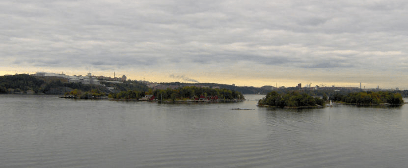 Photo of the islands and land slices in the Stockholm Bay