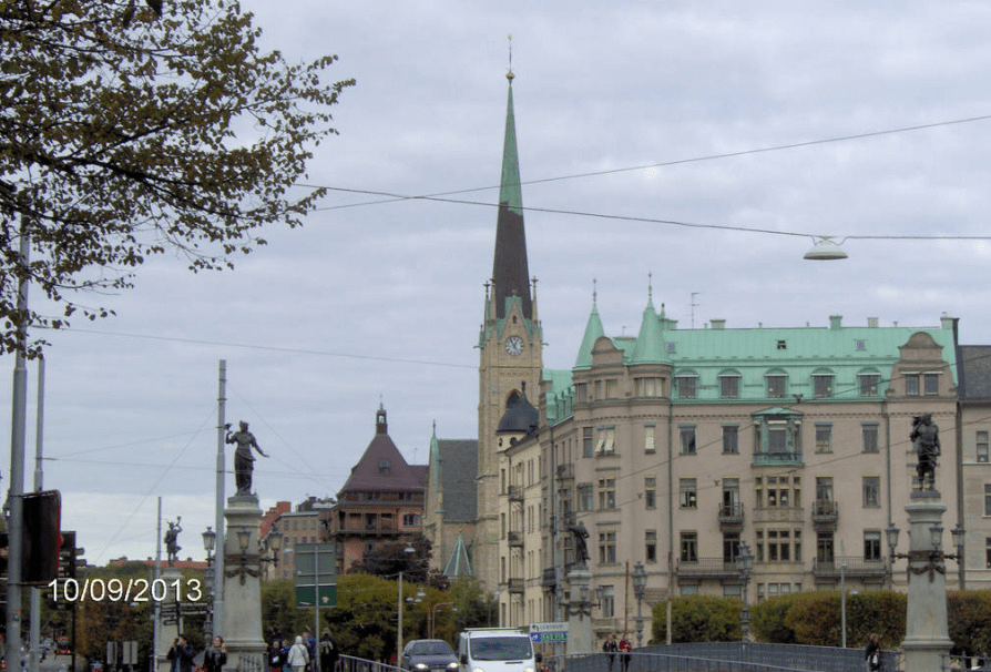 Shot of Stockholm from the front of the Vasa Museum