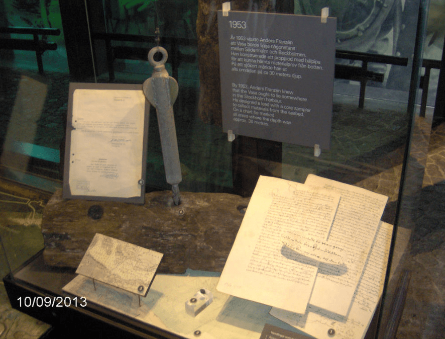 Documentation as to how they figured out where the Vasa was submerged