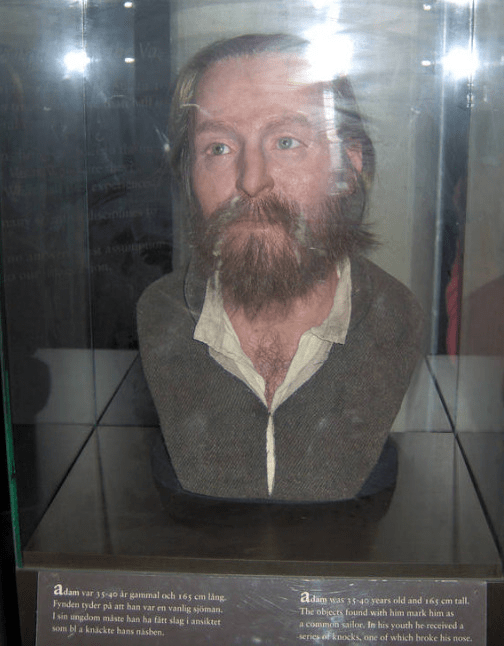 Bust of a recreation of one of the people who died in the Vasa