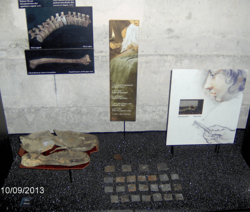 Photo of some items they found and photos of bones