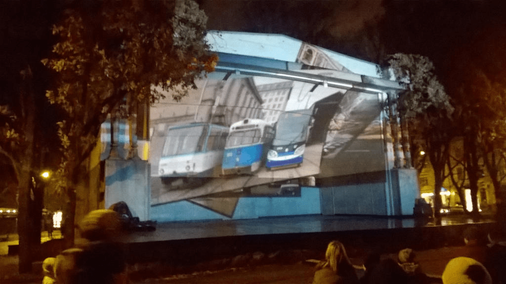Three generations of trams