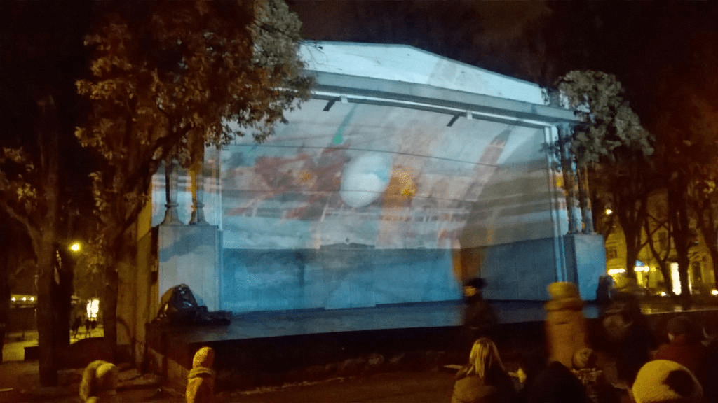 Faded painting of Riga