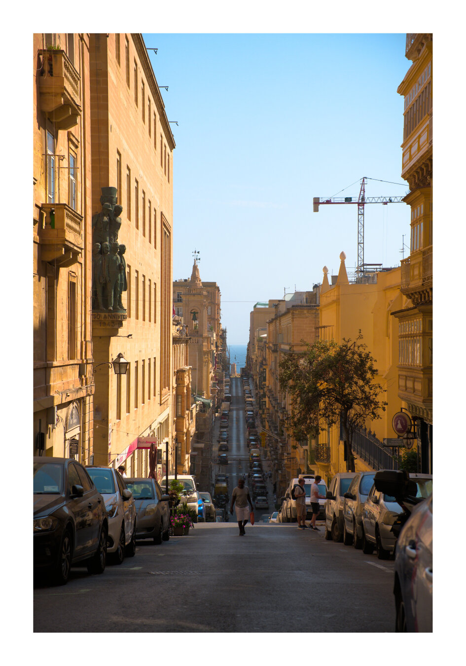 View towards sea in Valletta