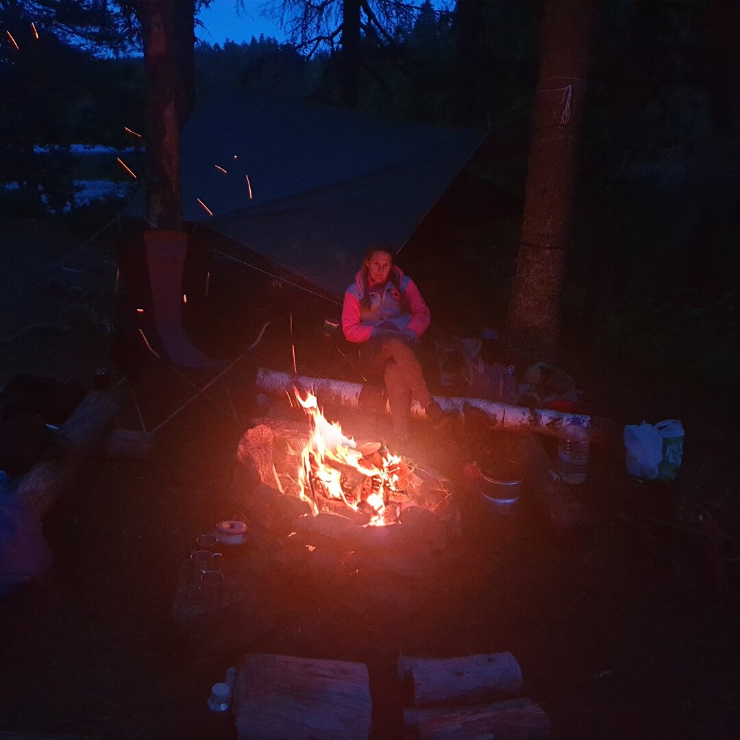 Camp set up time to relax after a long hike