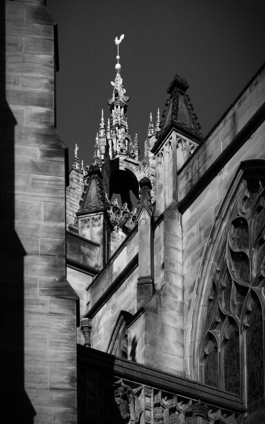 Spire of St Giles cathedral, seen from the East side.