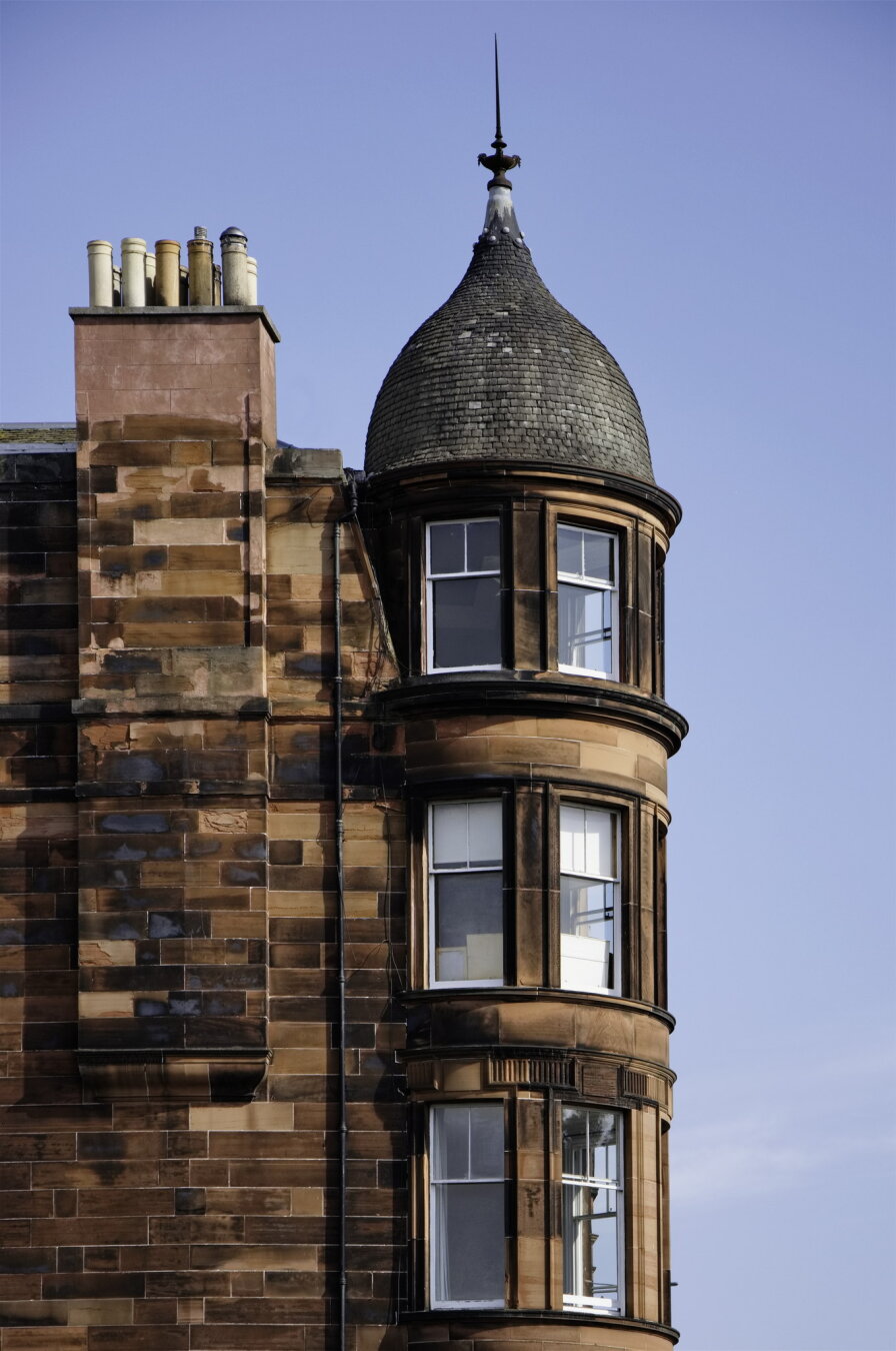Tenement end tower in Morningside, Edinburgh