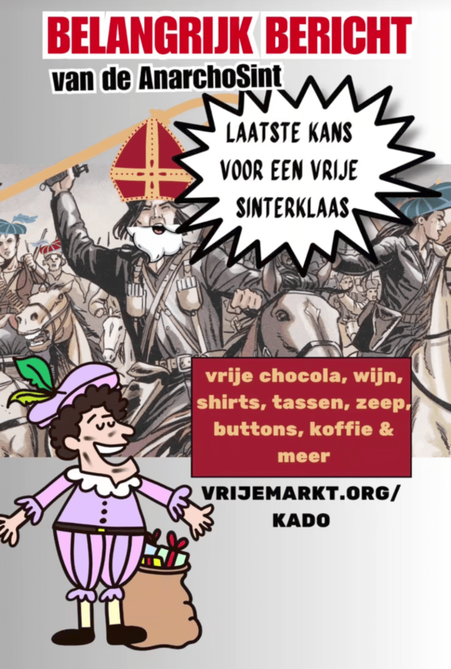 De Vrije Markt, de anarchistische webshop, heeft Sinterklaaskadootjes!