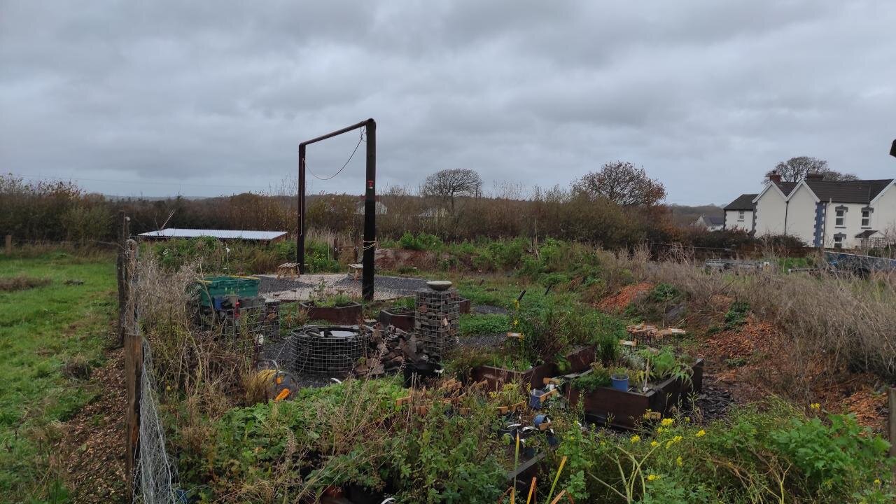 2 telegraph poles and crossbar in new garden