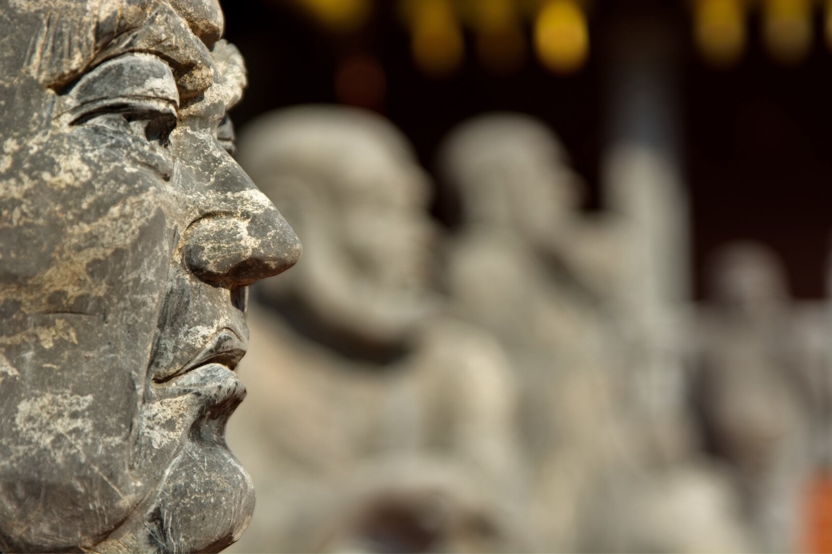 Zoom at the sculptured face