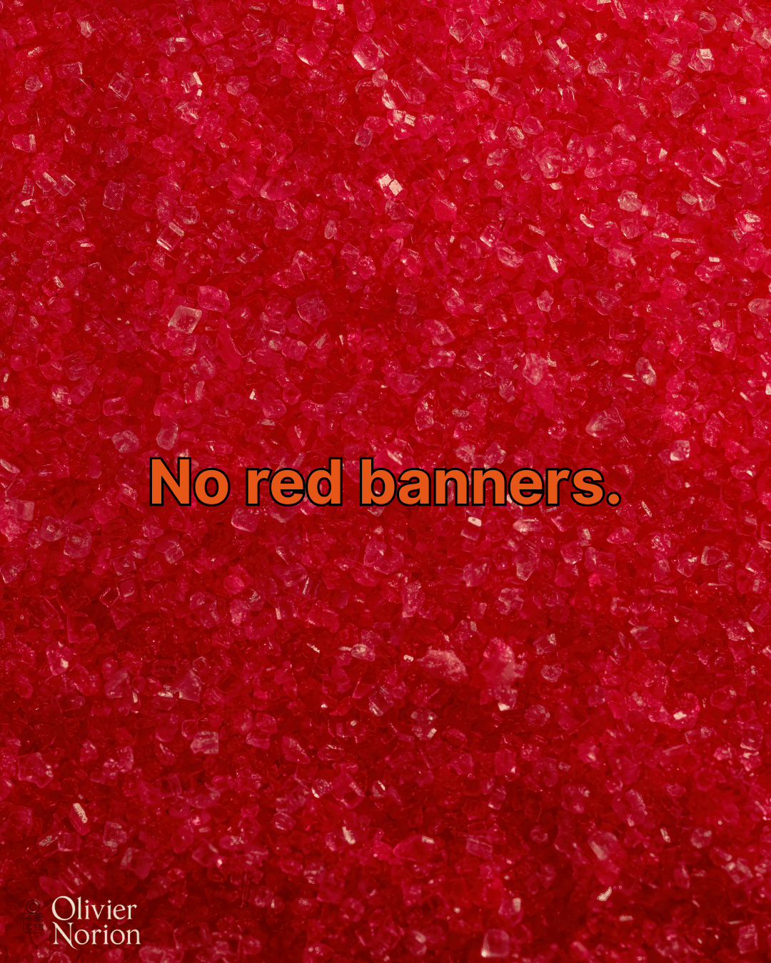 No red banners