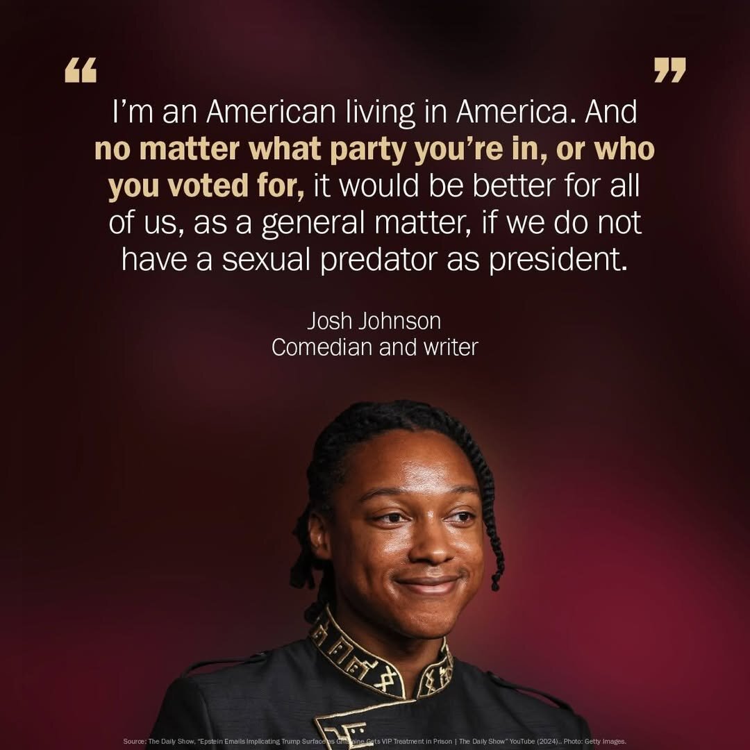 (1 77 I’m an American living in America. And no matter what party you're in, or who you voted for, it would be better for all of us, as a general matter, if we do not have a sexual predator as president. Comedian and writer