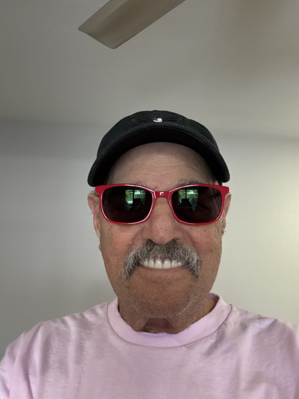 MartyH with new red-framed shades.