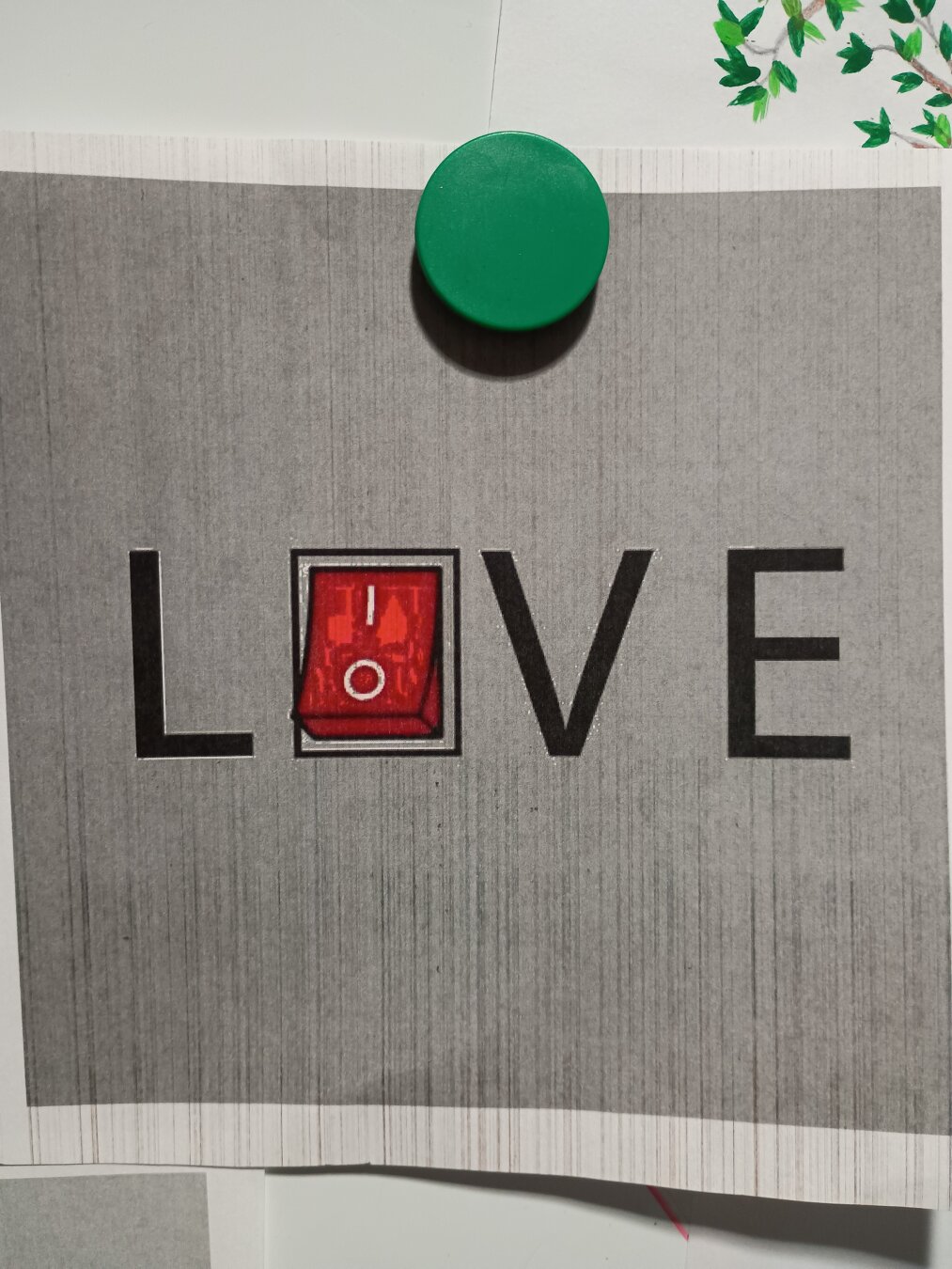 Ein Foto eines Bildes mit der Aufschrift Love / Live