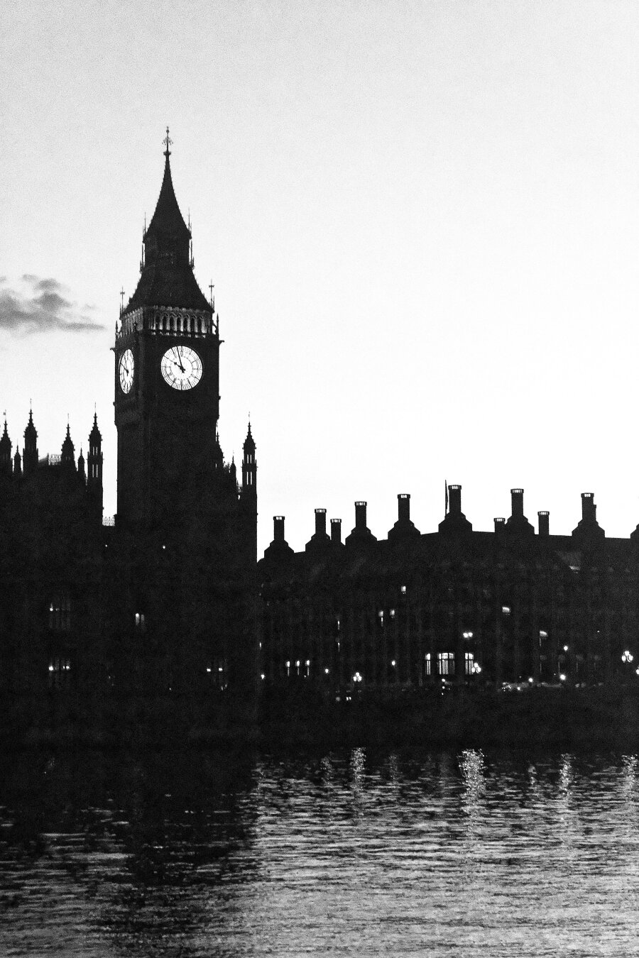 a classic take on Big Ben (Elizabeth Tower) 
which was taken from the South Bank of the 
Thames LONDON ENGLAND  July 2017
original photo captured with a Nikon D3300 
 black and white  effects created with DXOPhotoLab