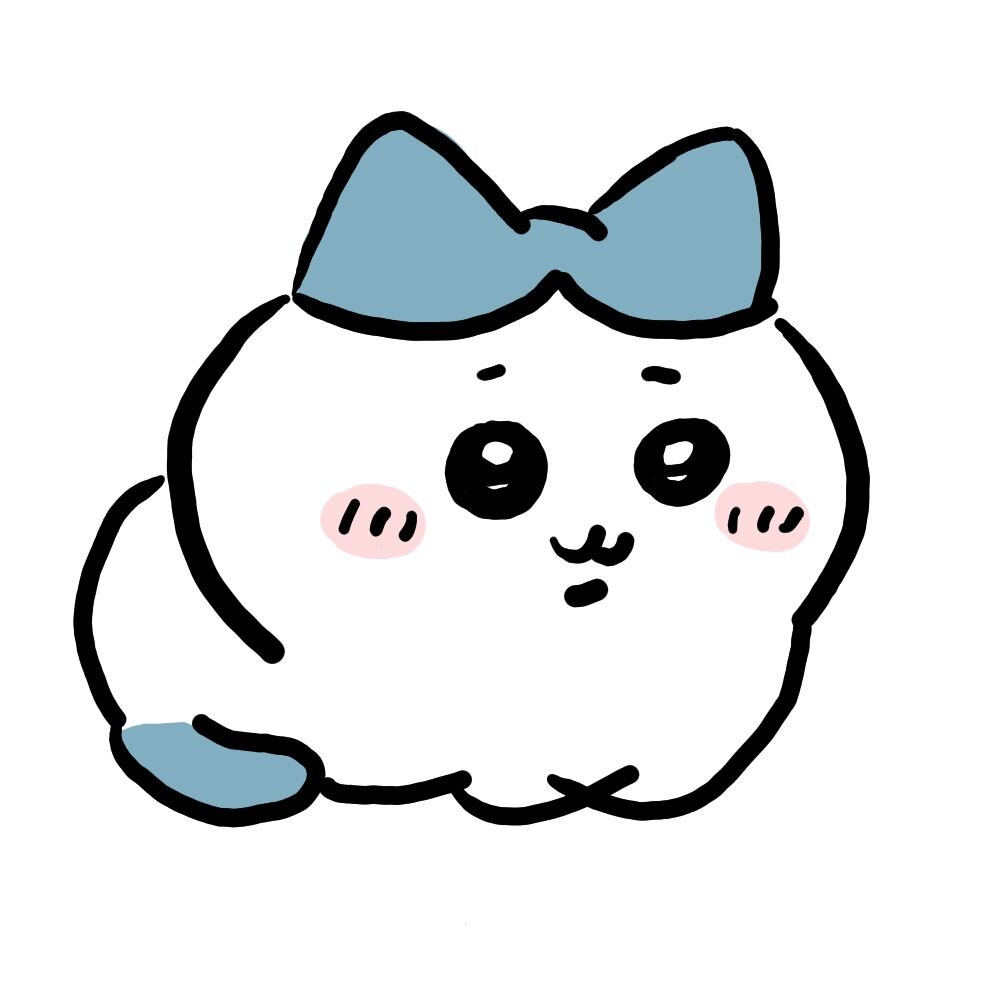 A drawing of Hachiware from Chiikawa.